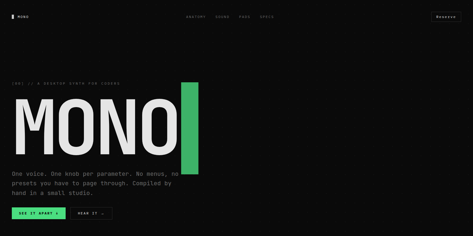 MONO DESKTOP SYNTH
